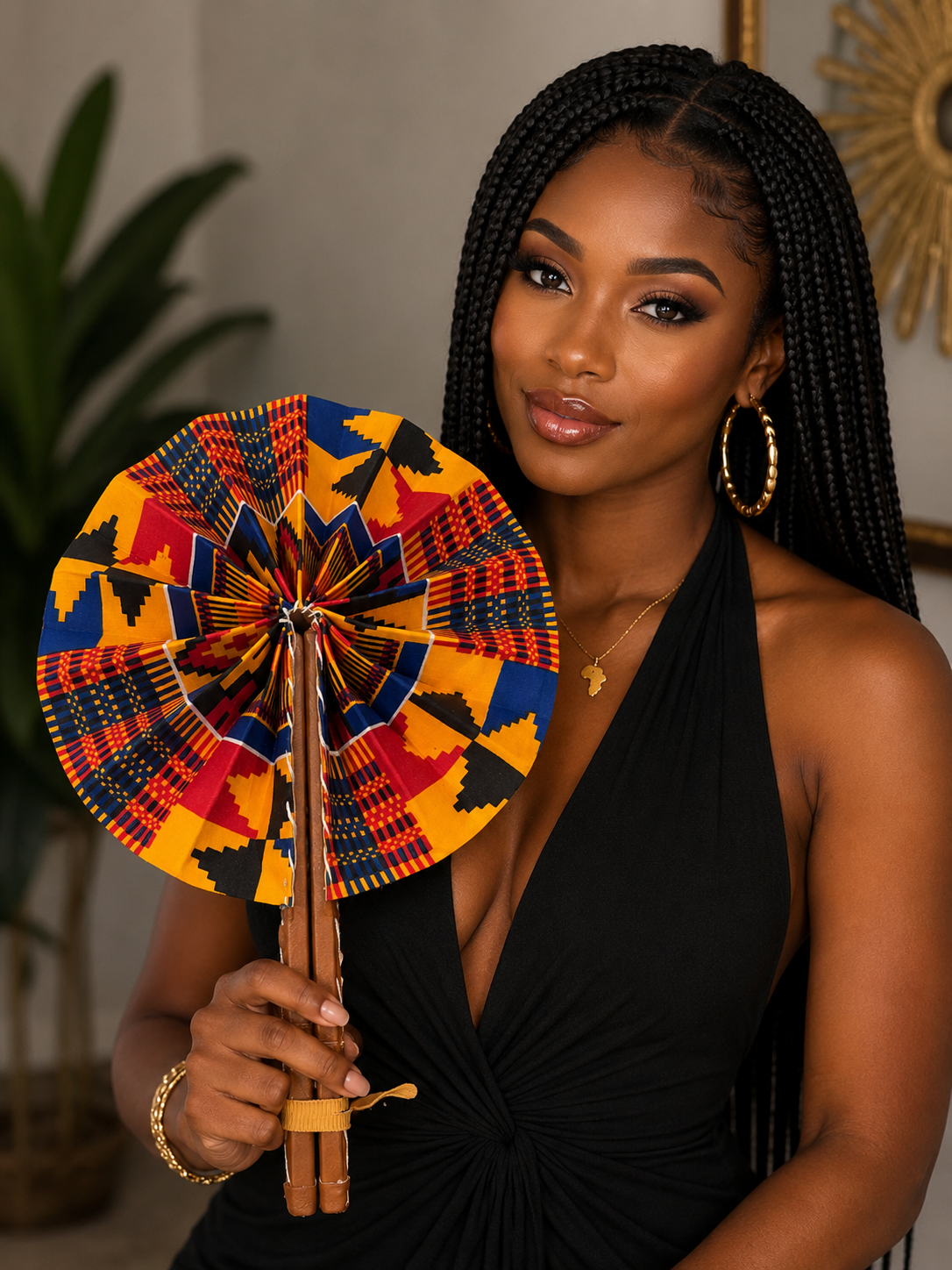 Ziguinchor Ankara Hand Fan