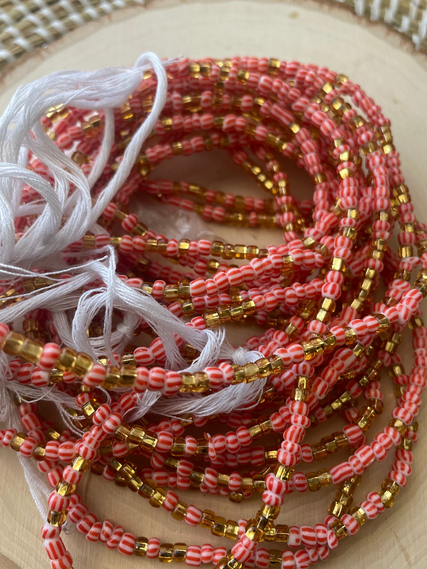 Candy cane bigger beads