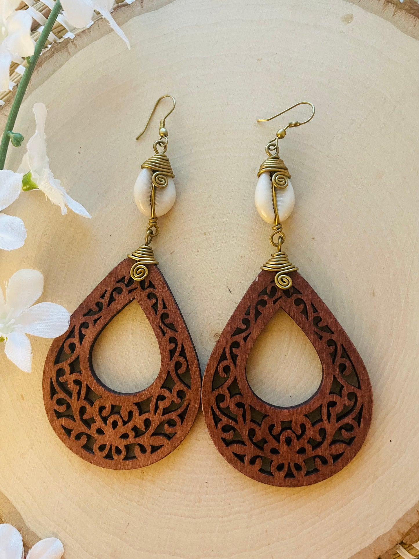 Drop Wooden Earrings- clearance