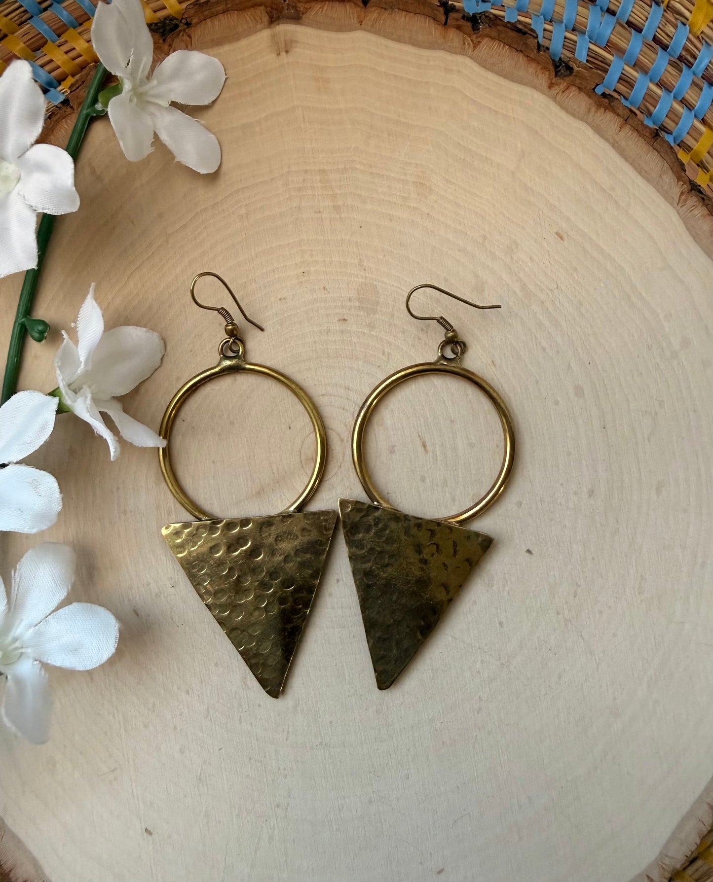 Circle Triangle Earrings- clearance