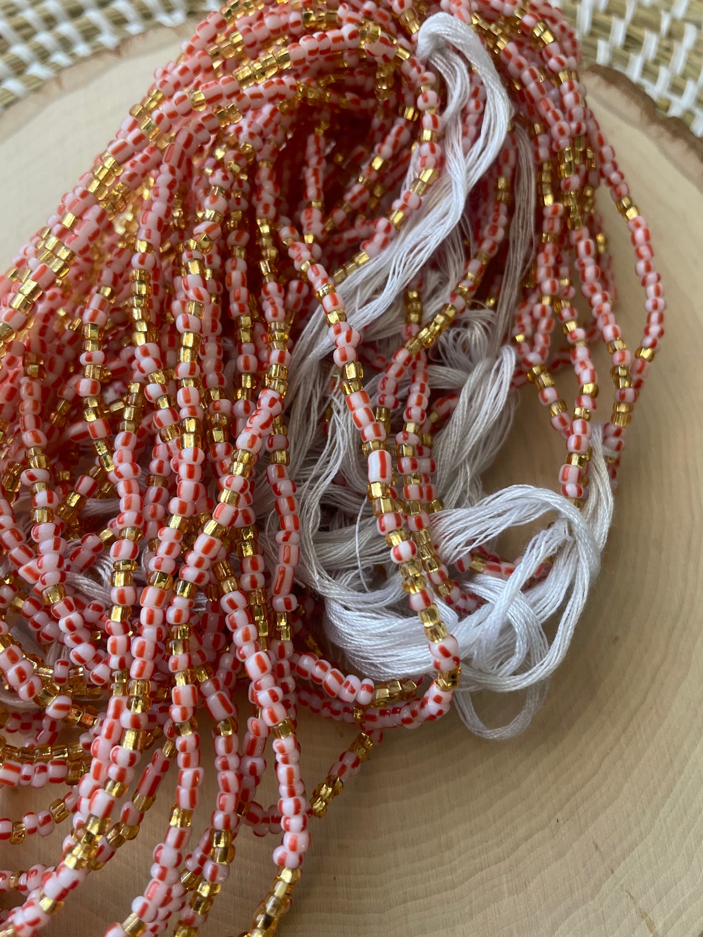Candy cane smaller beads