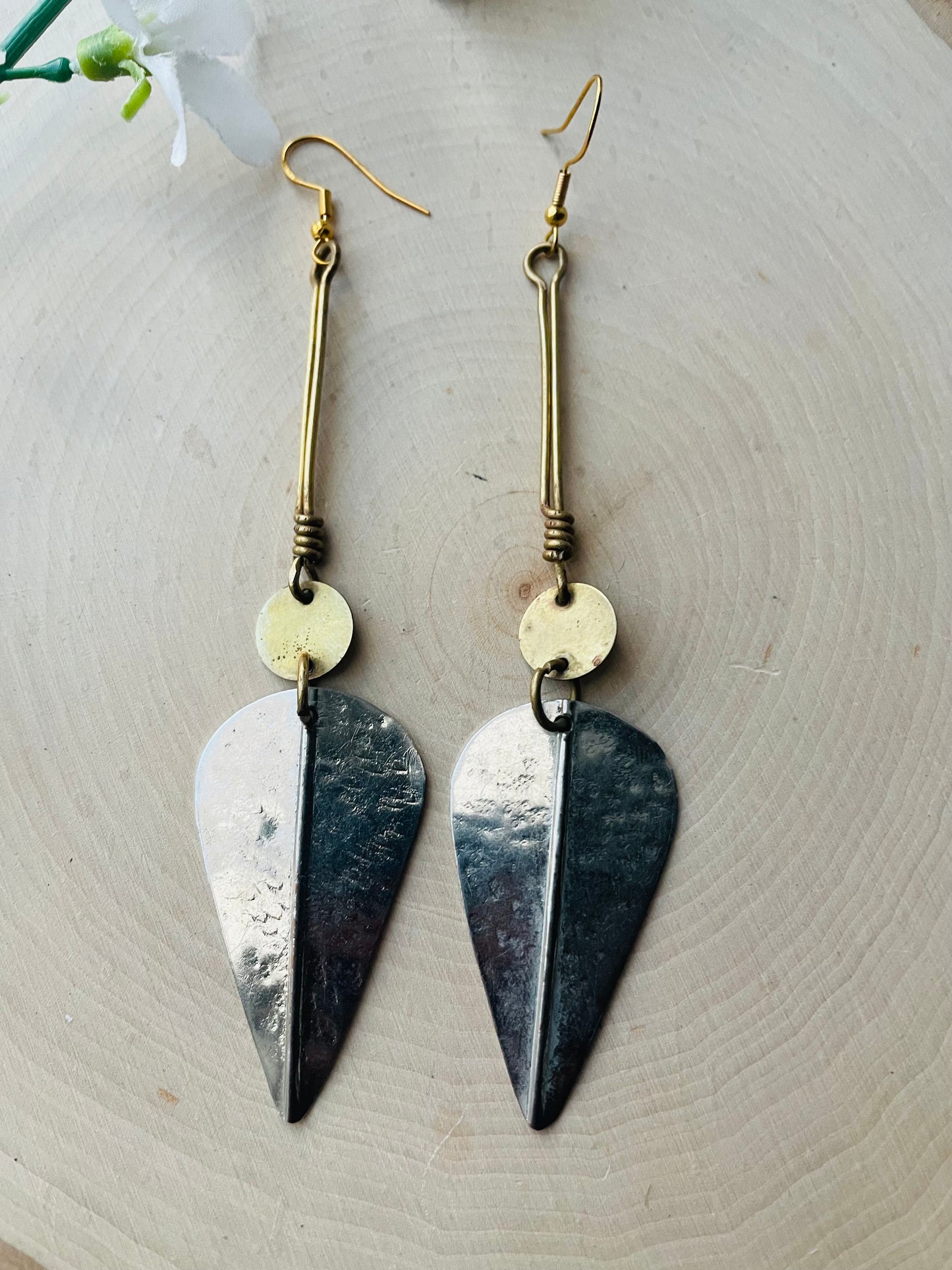 Leaf Aluminum Earrings- clearance