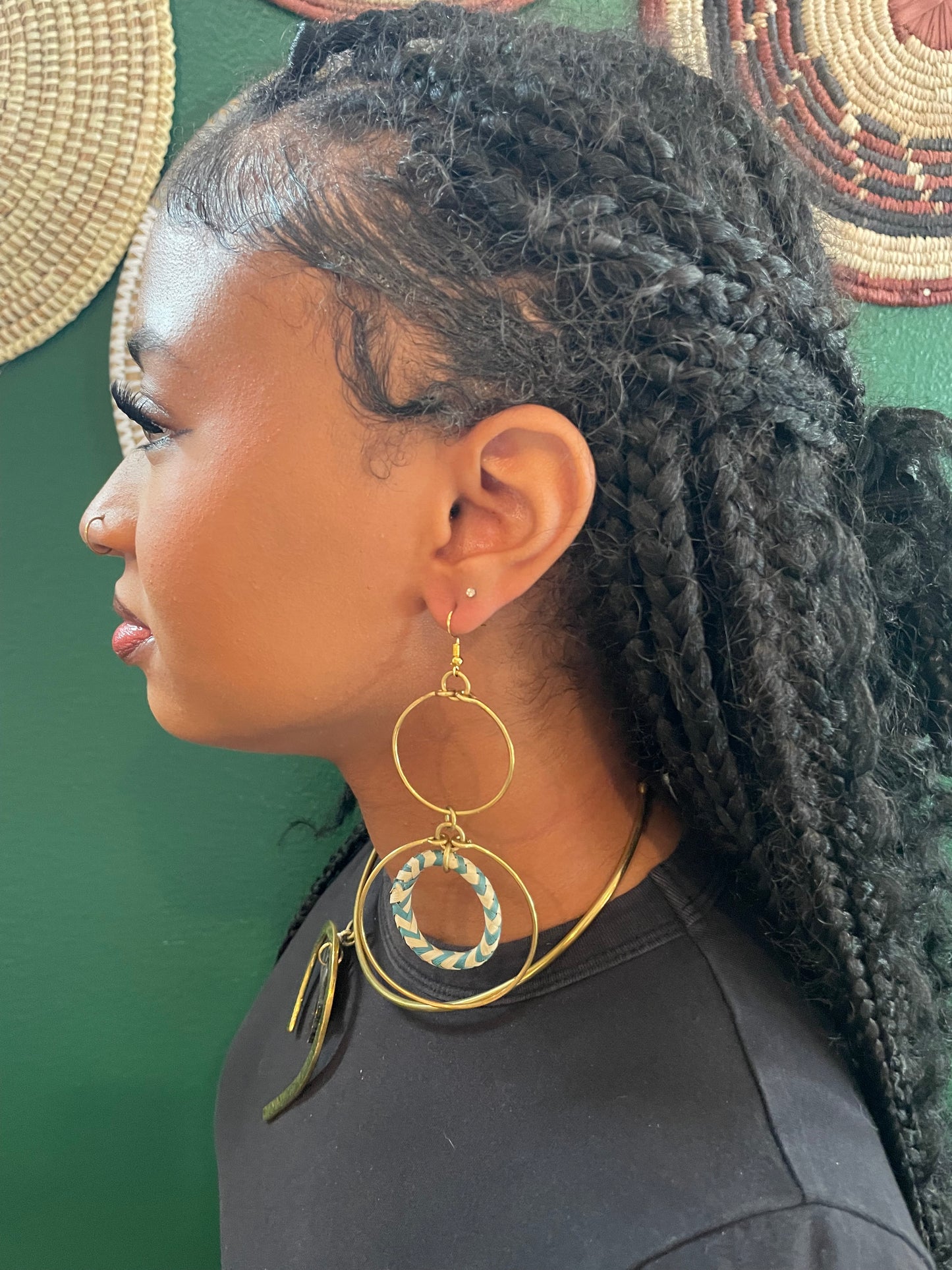 Twia Brass Earrings