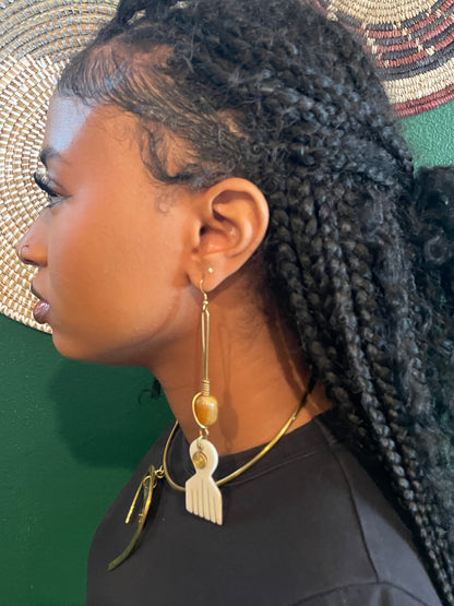 Duafe Brass Earrings