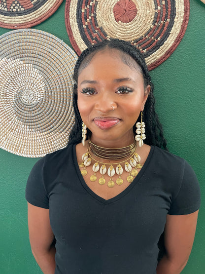 Abena Cowrie Earrings