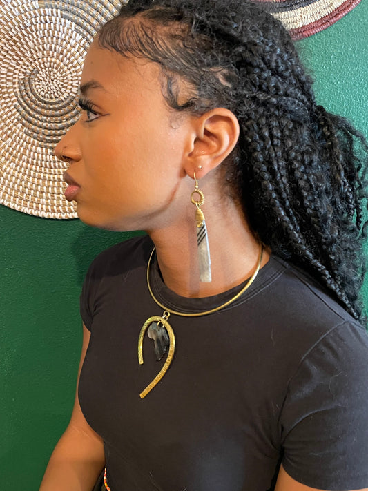 Madagascar Brass Earrings