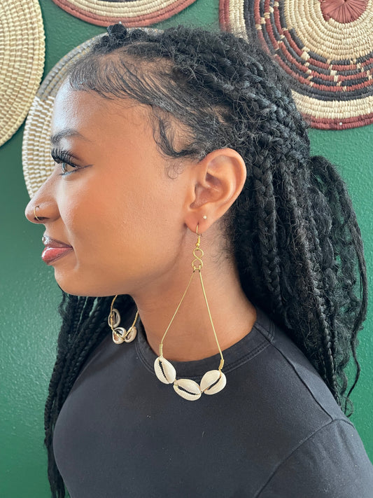 Abena Cowrie Earrings