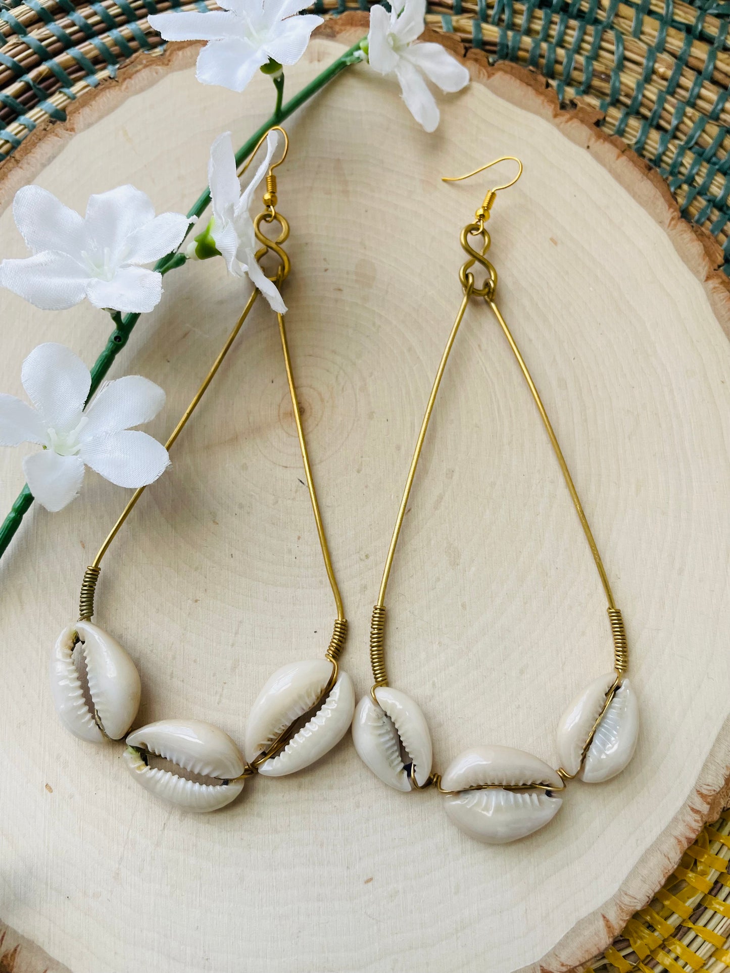 Abena Cowrie Earrings