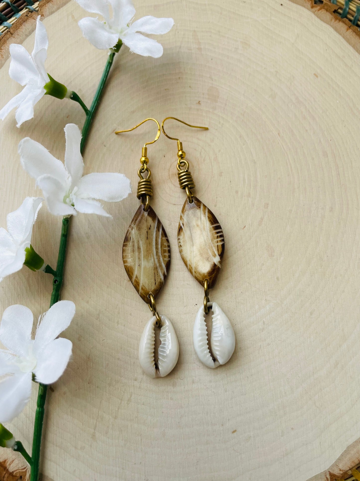 Kamari Cowrie Earrings