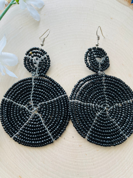 Noir Beaded Earrings