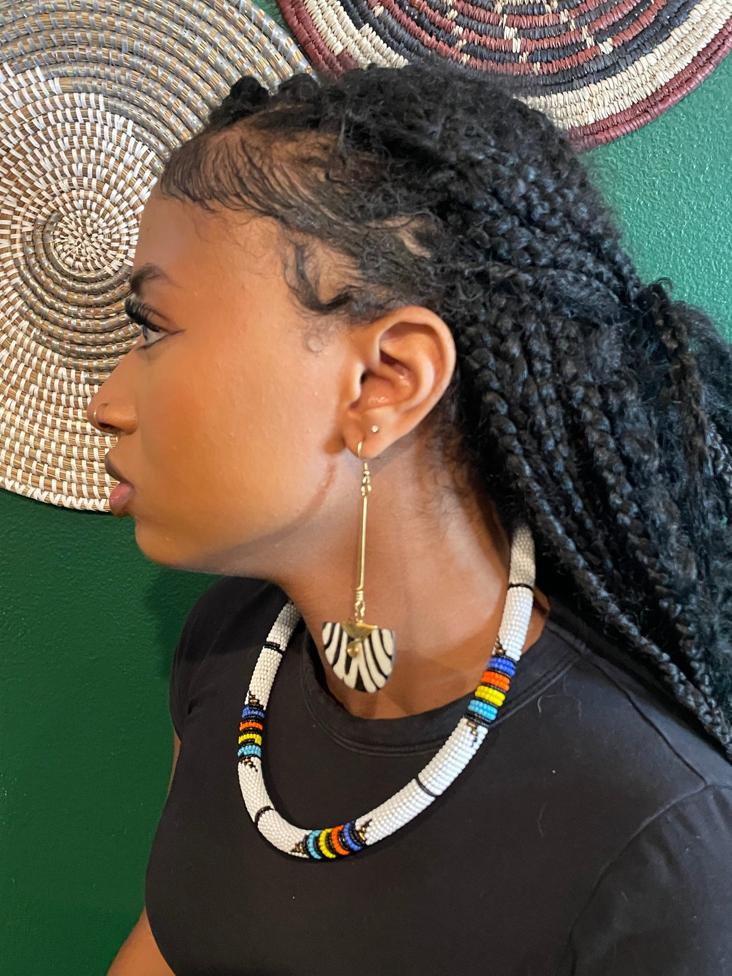 Pharaoh Zebra earrings - Long