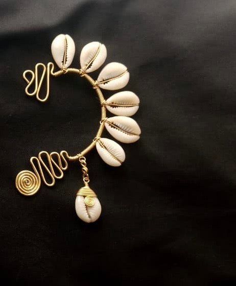 Cowrie Drop Ear Cuff