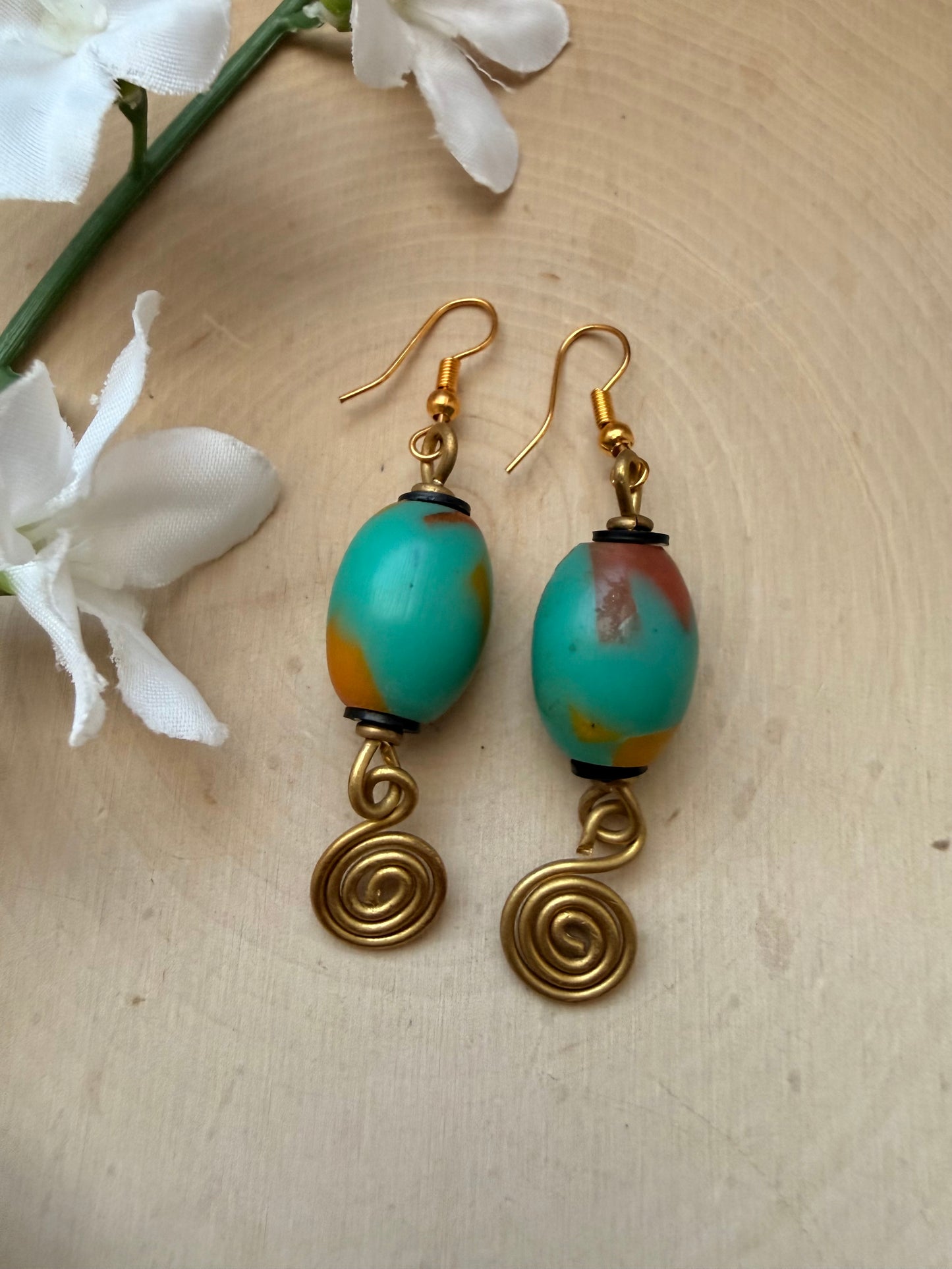 Cosmos Brass Earrings