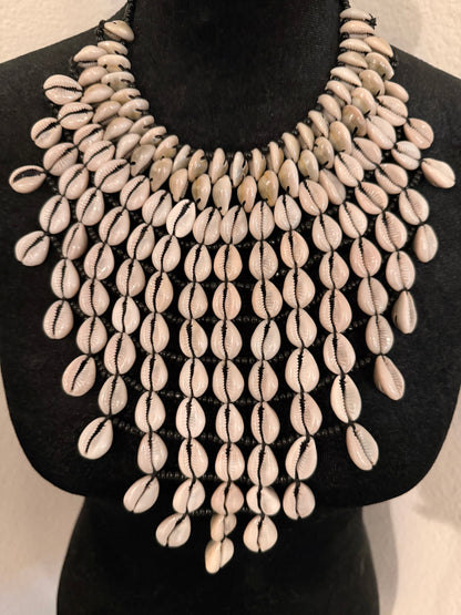Cowrie statement necklace