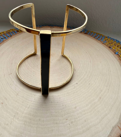 Noir Brass 3/4  Bracelet - Adjustable