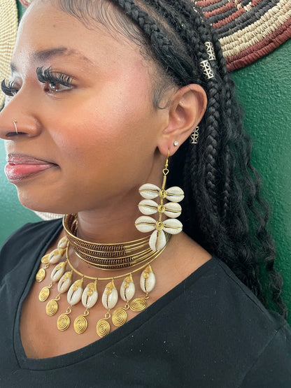 Abena Cowrie Earrings