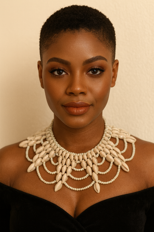 Sheeba Cowrie statement necklace