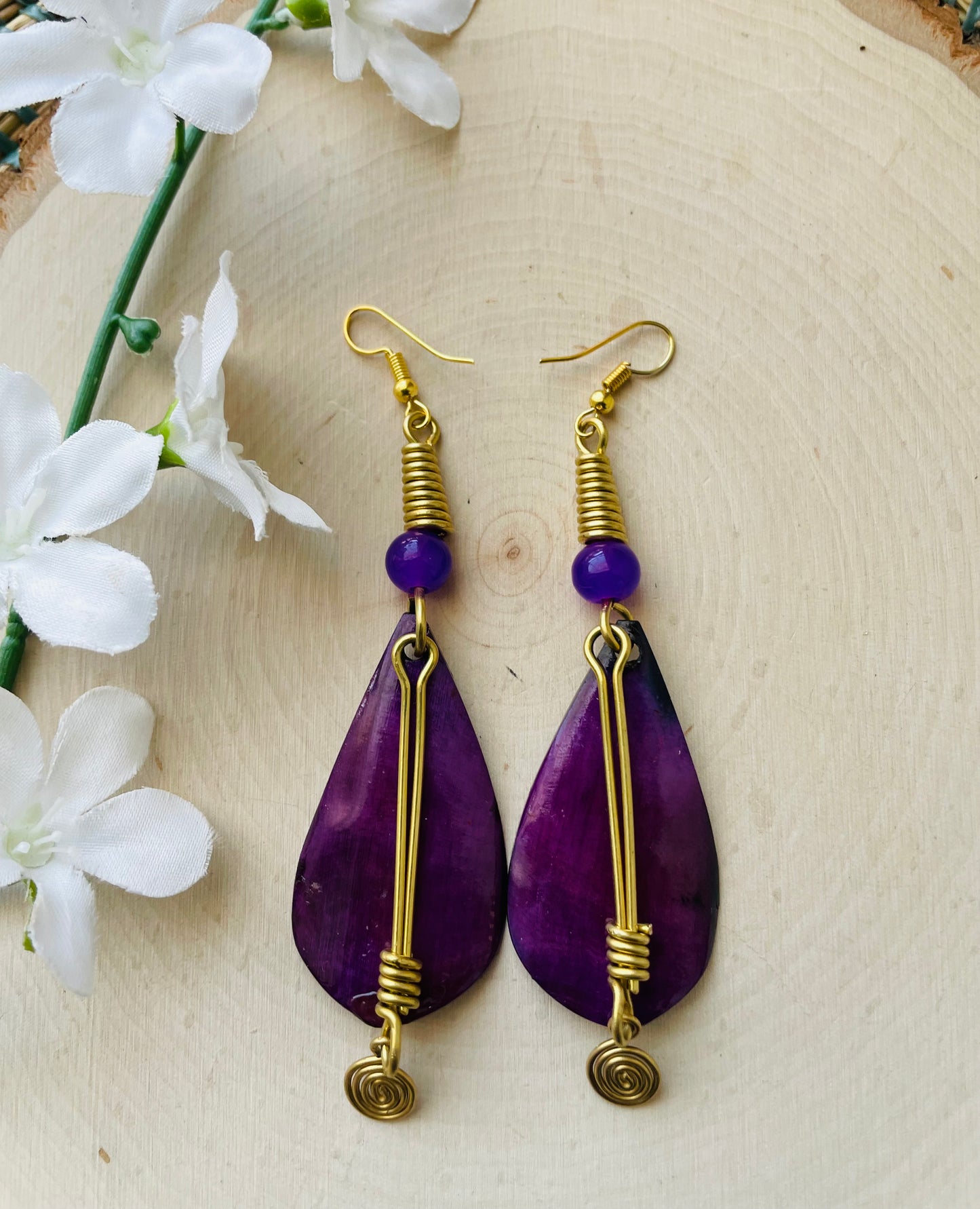 Bediako Purple Earrings