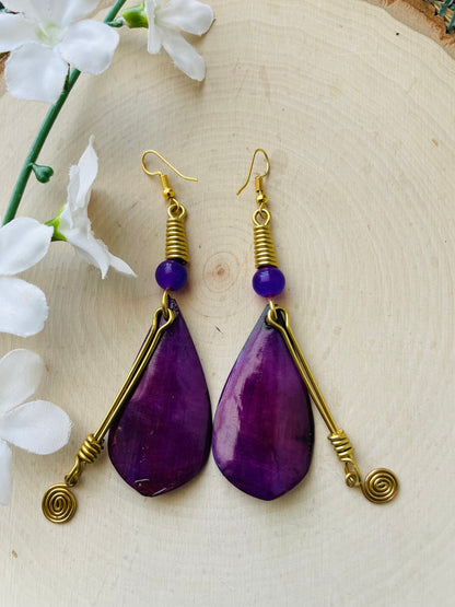 Bediako Purple Earrings