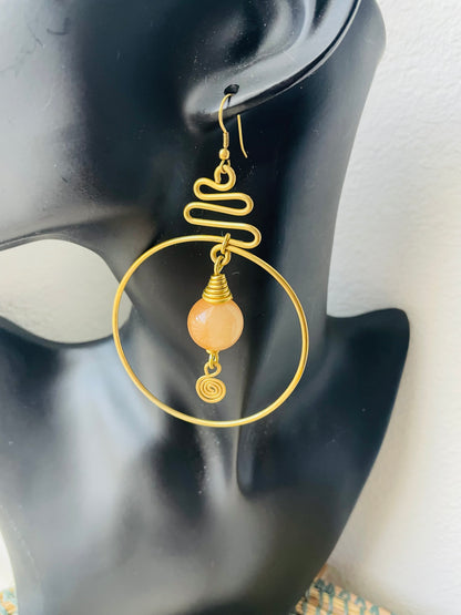 Kobina Brass Earrings