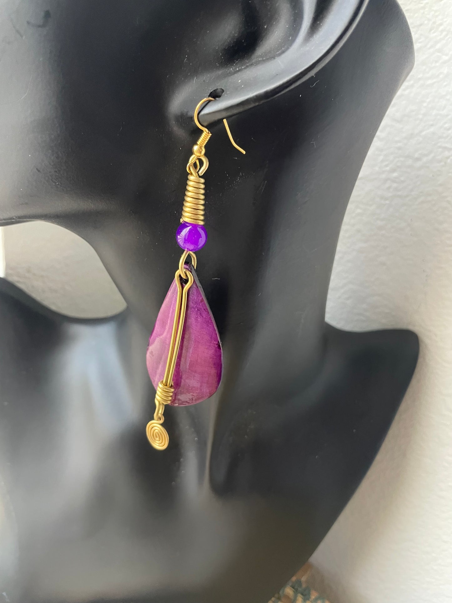 Bediako Purple Earrings