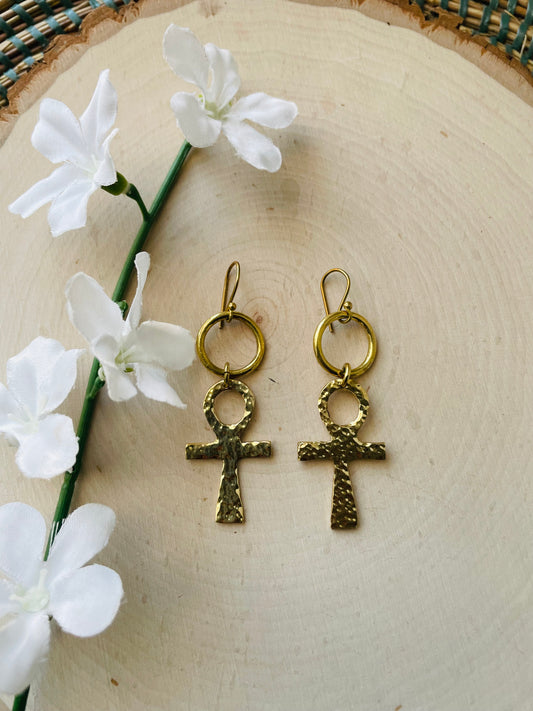 Ankh Drop Earrings