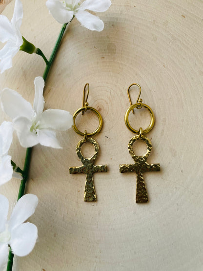 Ankh Drop Earrings