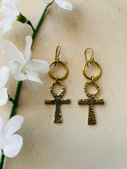 Ankh Drop Earrings