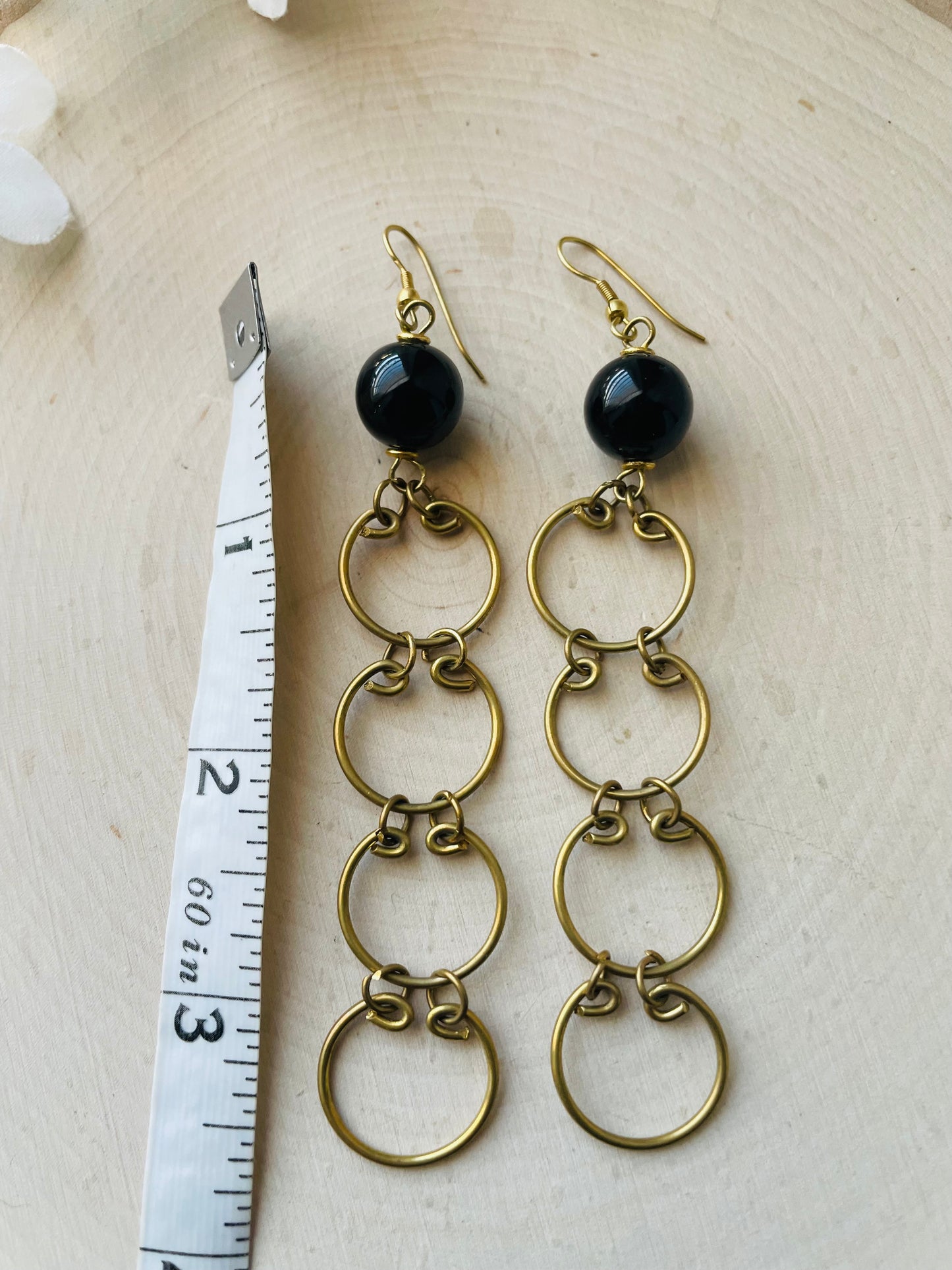 Noir Brass Cage Earrings