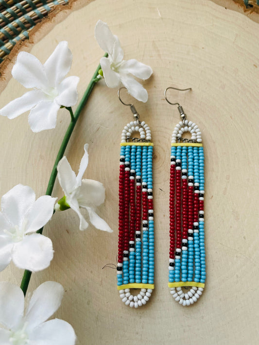 Long Beaded Earrings