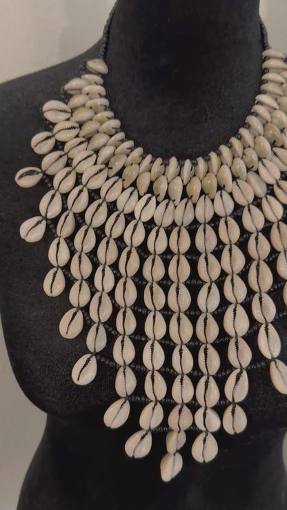 Cowrie statement necklace