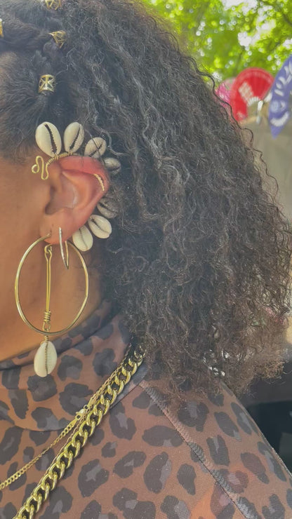 Africa Cut out Shaped Ear Cuff