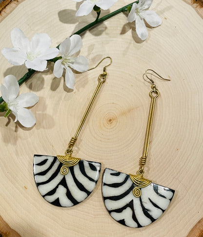 Pharaoh Zebra earrings - Long