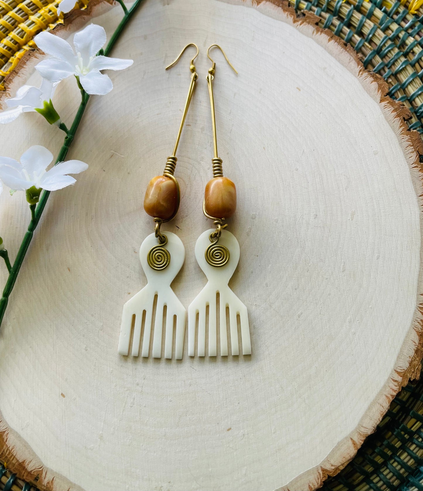 Duafe Brass Earrings