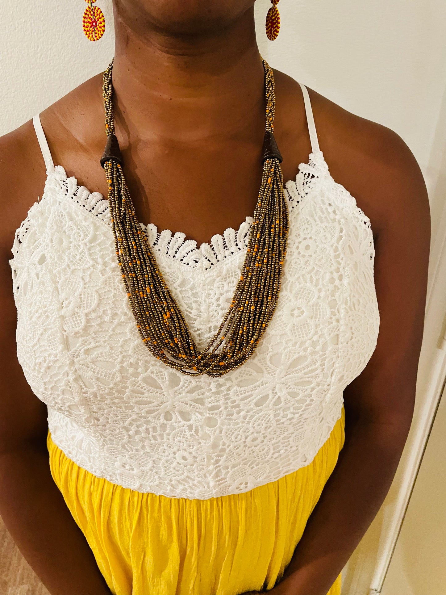 Long beaded necklace