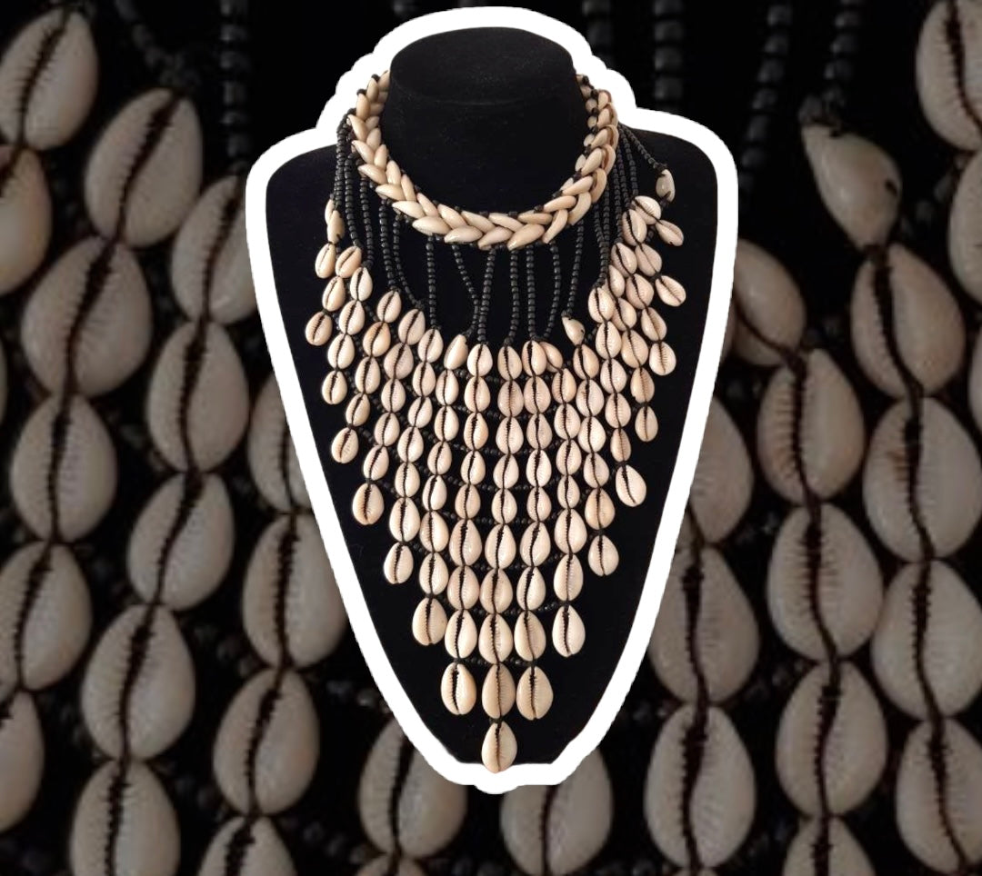 Cowrie shell statement piece