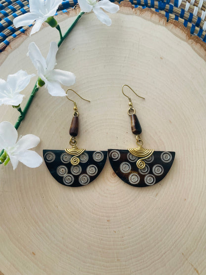 Hieroglyphics Pharoah Beaded Earrings