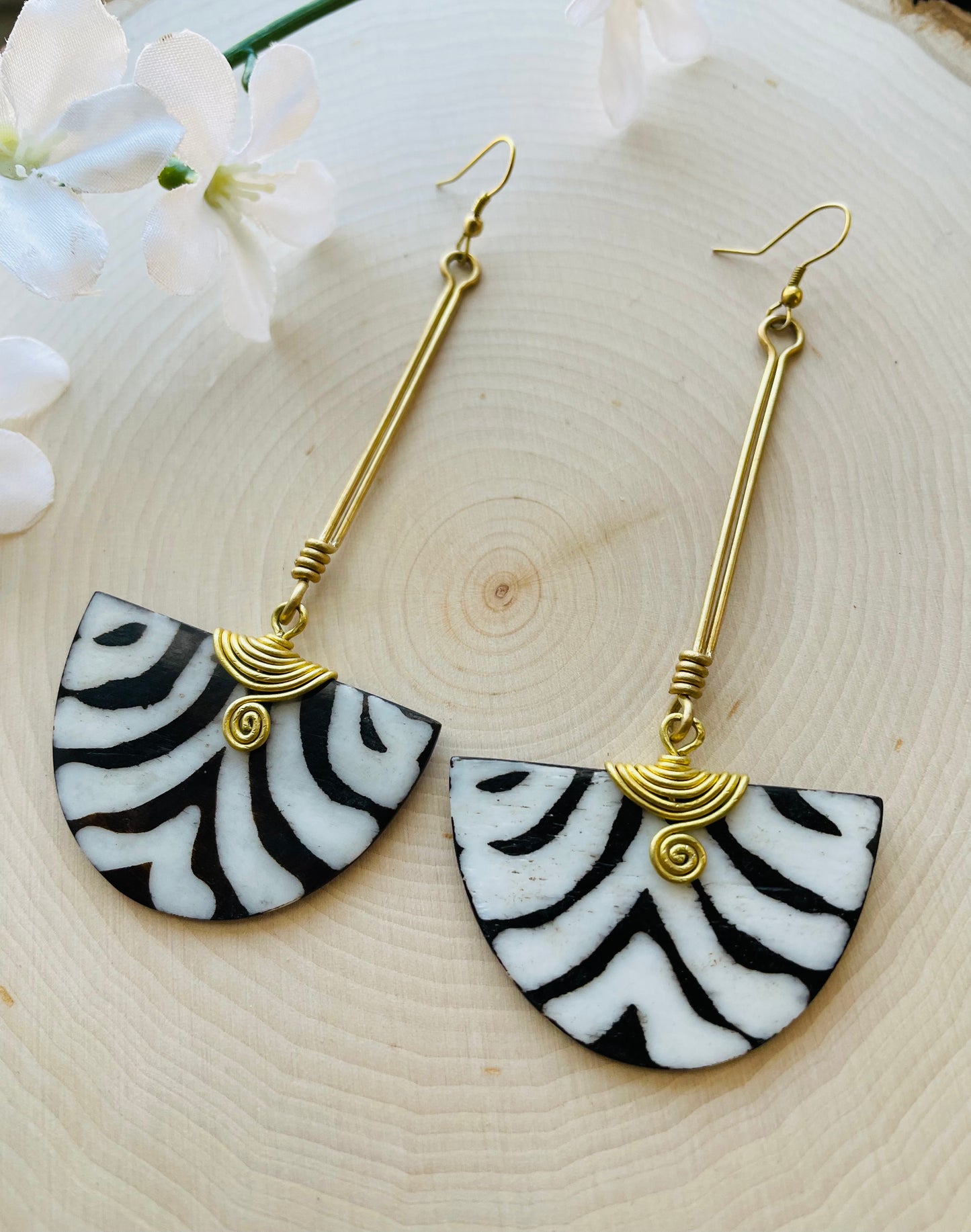 Pharaoh Zebra earrings - Long