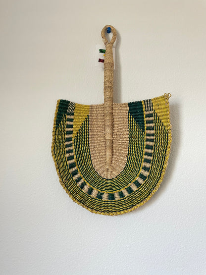 Earth Tone Handwoven Bolga Fan