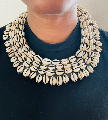 Bantu Cowrie statement necklace