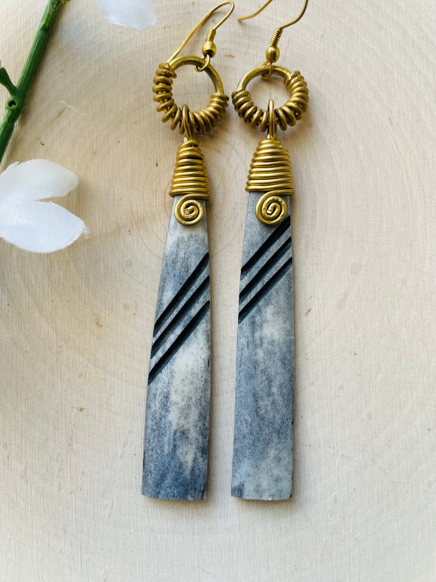 Madagascar Brass Earrings