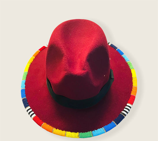 Burgundy Fedora