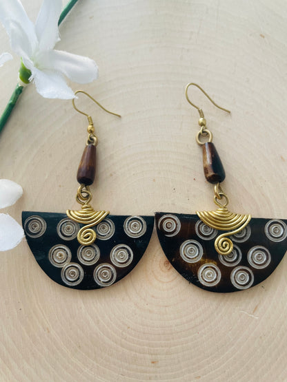 Hieroglyphics Pharoah Beaded Earrings