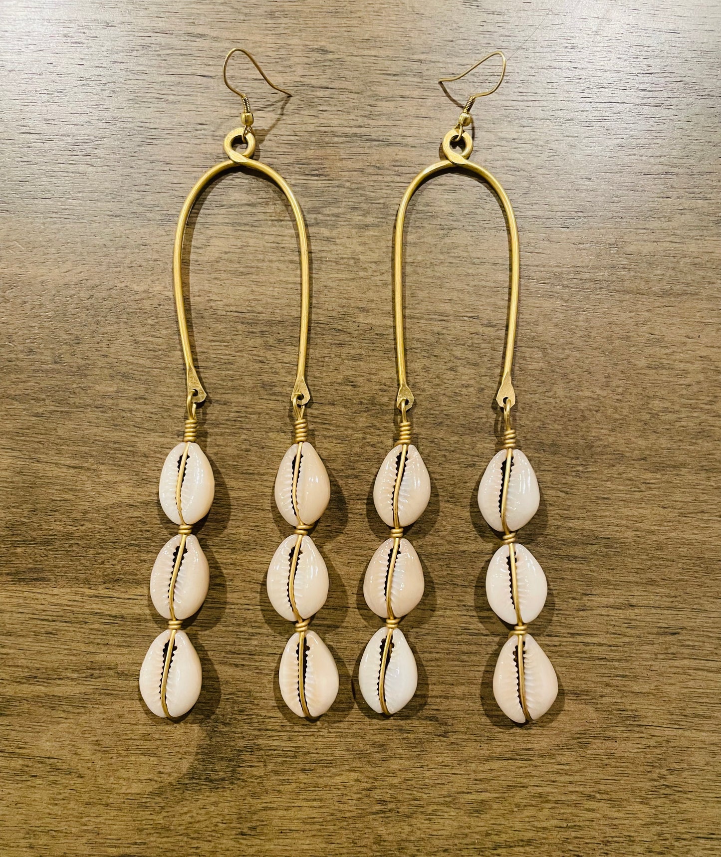 Drop Cowrie  Earrings