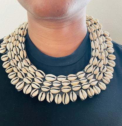 Bantu Cowrie statement necklace