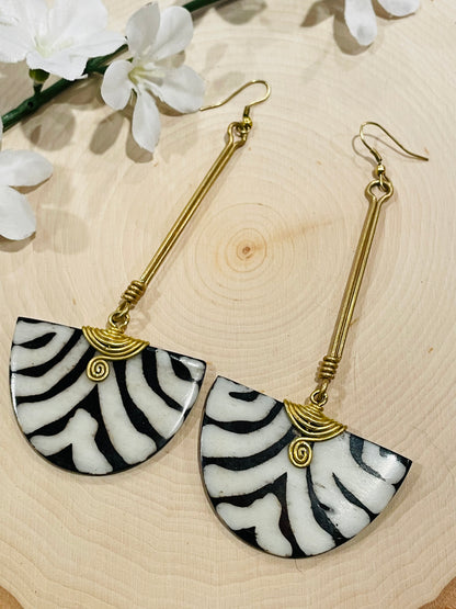 Pharaoh Zebra earrings - Long