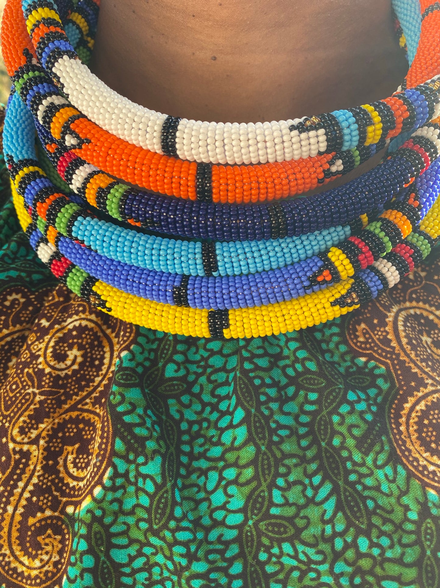 Beaded Maasai Statement Necklace