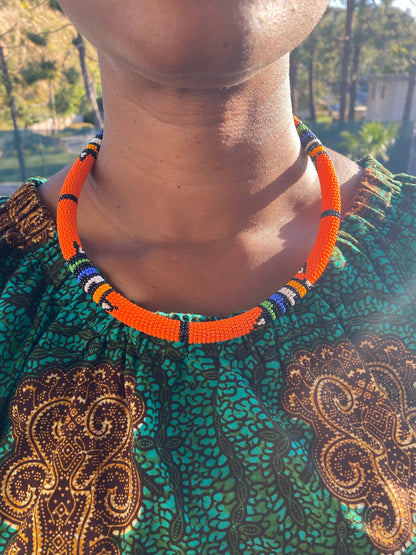 Beaded Maasai Statement Necklace