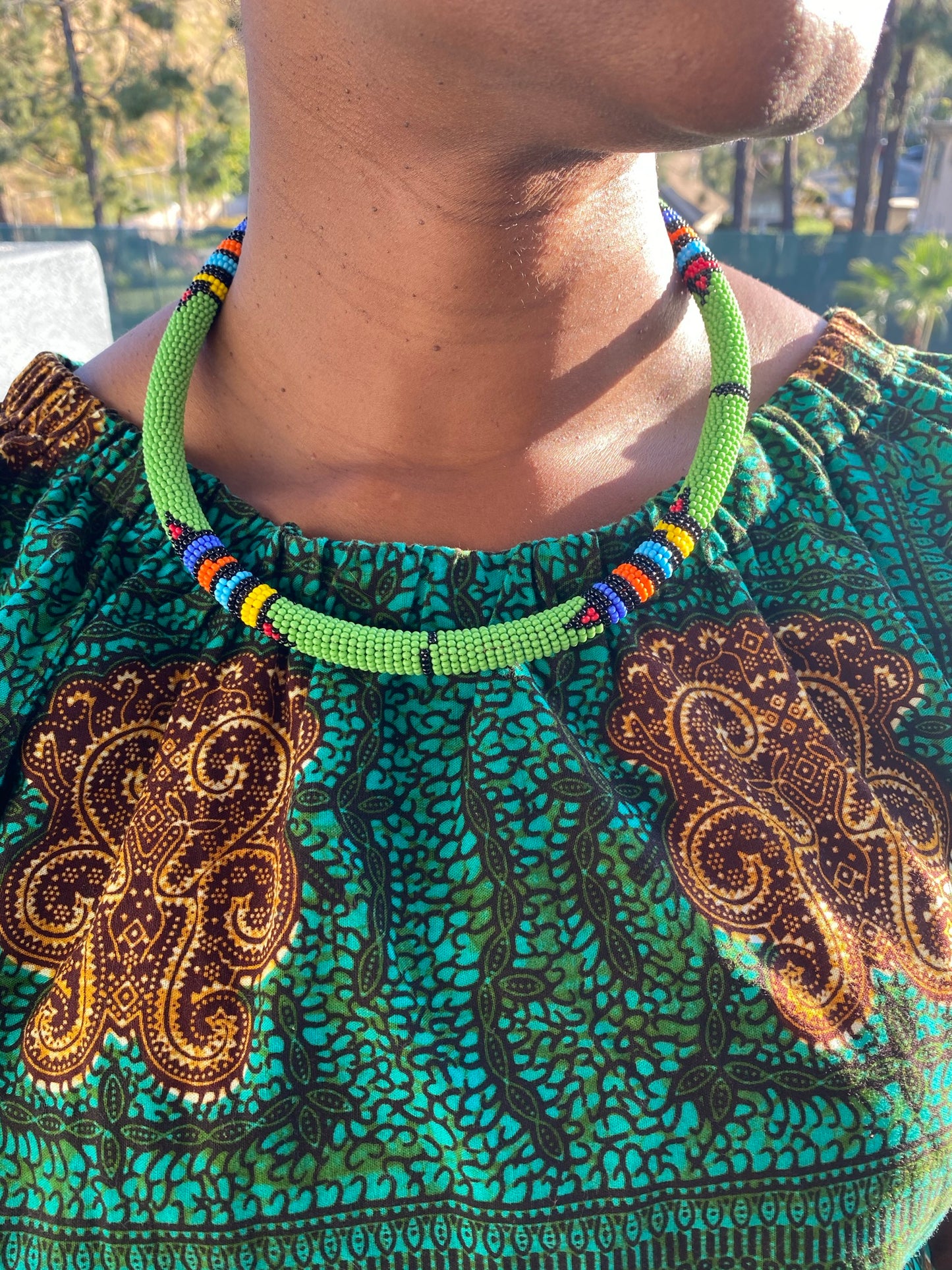 Beaded Maasai Statement Necklace