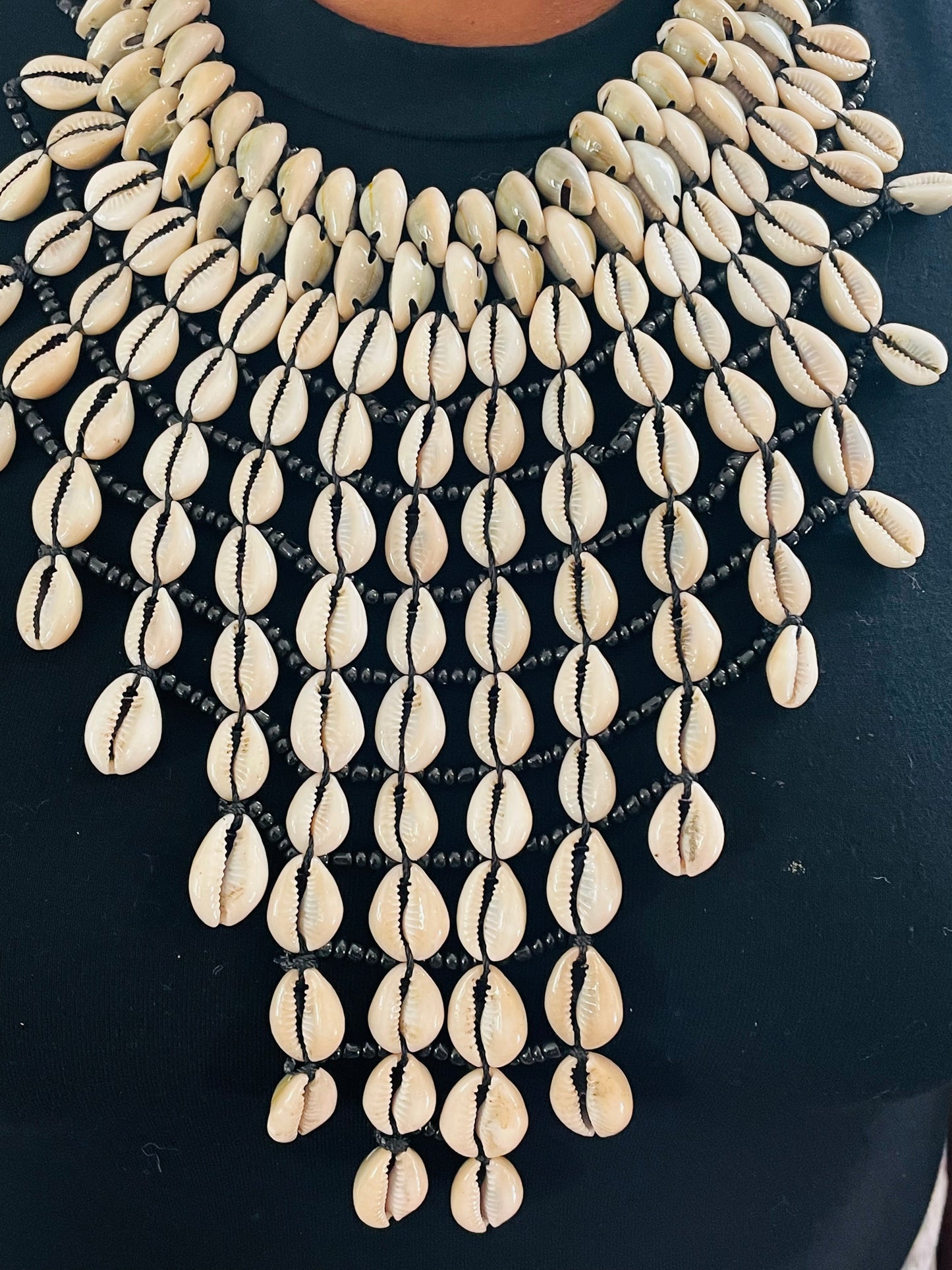 Cowrie statement necklace